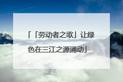 「劳动者之歌」让绿色在三江之源涌动