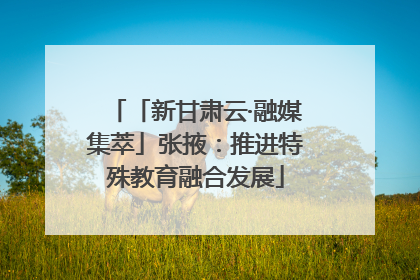 「新甘肃云·融媒集萃」张掖：推进特殊教育融合发展