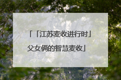 「江苏麦收进行时」父女俩的智慧麦收