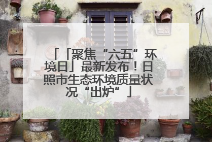 「聚焦“六五”环境日」最新发布！日照市生态环境质量状况“出炉”