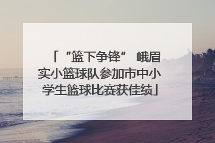 “篮下争锋” 峨眉实小篮球队参加市中小学生篮球比赛获佳绩