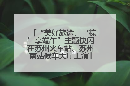 “美好旅途、‘粽’享端午”主题快闪在苏州火车站、苏州南站候车大厅上演