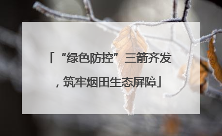 “绿色防控”三箭齐发，筑牢烟田生态屏障