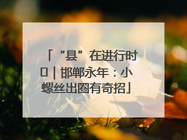 “县”在进行时⑬｜邯郸永年：小螺丝出圈有奇招