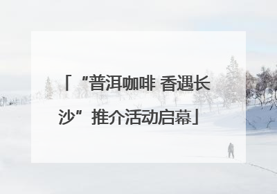 “普洱咖啡 香遇长沙”推介活动启幕