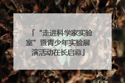 “走进科学家实验室”暨青少年实验展演活动在长启幕