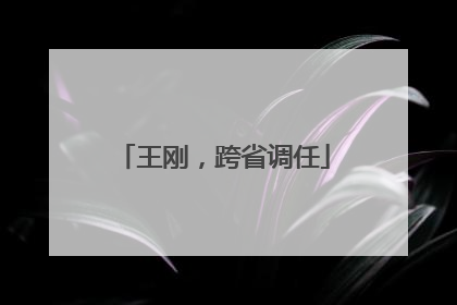 王刚，跨省调任