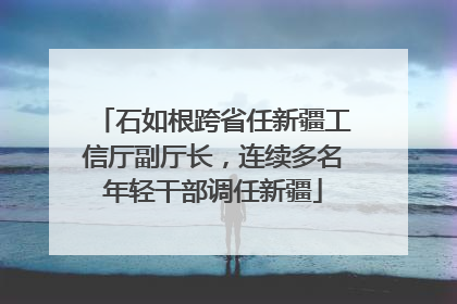 石如根跨省任新疆工信厅副厅长,连续多名年轻干部调任新疆