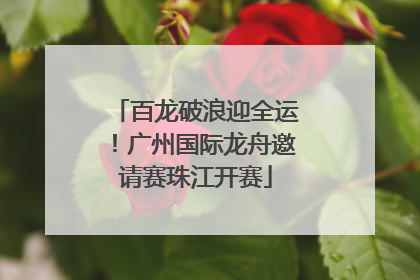 百龙破浪迎全运！广州国际龙舟邀请赛珠江开赛