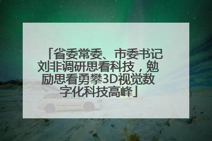 省委常委、市委书记刘非调研思看科技，勉励思看勇攀3D视觉数字化科技高峰