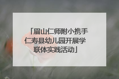 眉山仁师附小携手仁寿县幼儿园开展学联体实践活动