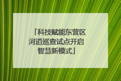 科技赋能东营区河道巡查试点开启智慧新模式