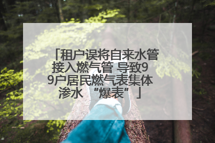 租户误将自来水管接入燃气管 导致99户居民燃气表集体渗水 “爆表”
