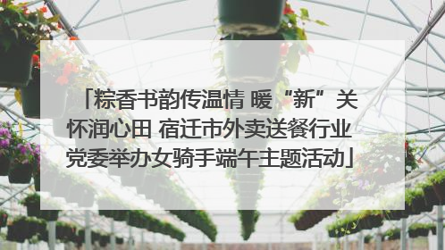 粽香书韵传温情 暖“新”关怀润心田 宿迁市外卖送餐行业党委举办女骑手端午主题活动