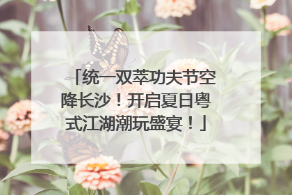 统一双萃功夫节空降长沙！开启夏日粤式江湖潮玩盛宴！
