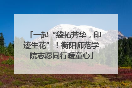 一起“袋拓芳华，印迹生花”！衡阳师范学院志愿同行暖童心