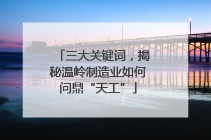 三大关键词，揭秘温岭制造业如何问鼎“天工”