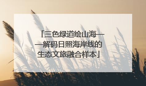 三色绿道绘山海——解码日照海岸线的生态文旅融合样本