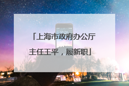 上海市政府办公厅主任王平，履新职