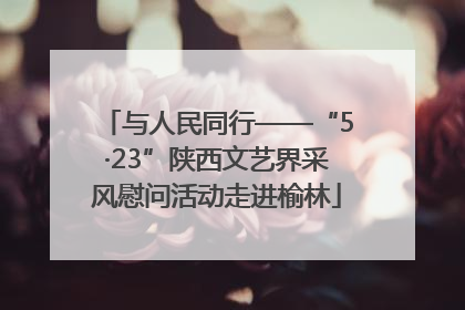 与人民同行——“5·23”陕西文艺界采风慰问活动走进榆林