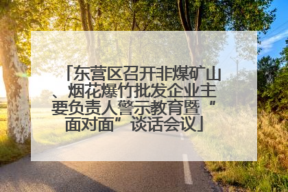 东营区召开非煤矿山、烟花爆竹批发企业主要负责人警示教育暨“面对面”谈话会议