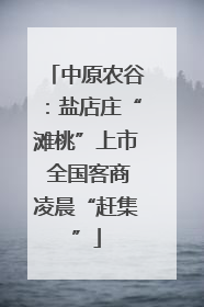 中原农谷：盐店庄“滩桃”上市 全国客商凌晨“赶集”