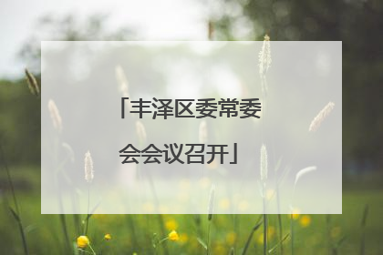 丰泽区委常委会会议召开