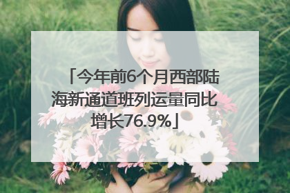 今年前6个月西部陆海新通道班列运量同比增长76.9%