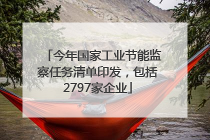 今年国家工业节能监察任务清单印发，包括2797家企业