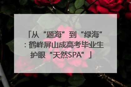 从“题海”到“绿海”：鹤峰屏山成高考毕业生护眼“天然SPA”