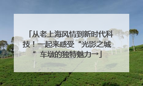 从老上海风情到新时代科技！一起来感受“光影之城”车墩的独特魅力→