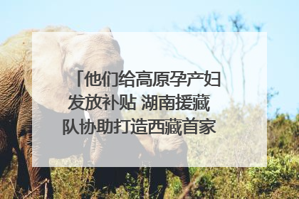 他们给高原孕产妇发放补贴 湖南援藏队协助打造西藏首家高原产儿协同中心