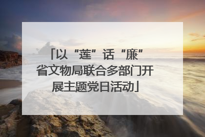以“莲”话“廉” 省文物局联合多部门开展主题党日活动