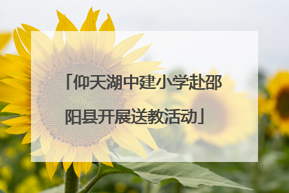 仰天湖中建小学赴邵阳县开展送教活动