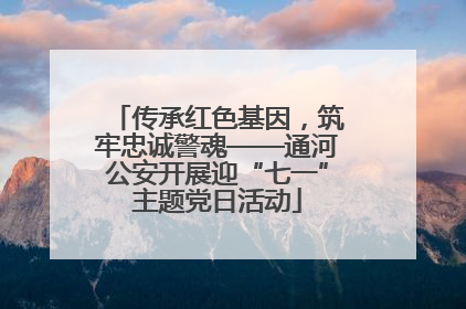 传承红色基因，筑牢忠诚警魂——通河公安开展迎“七一”主题党日活动