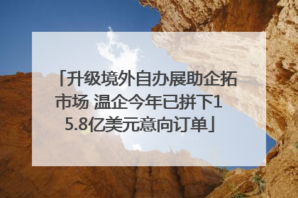 升级境外自办展助企拓市场 温企今年已拼下15.8亿美元意向订单