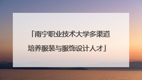 南宁职业技术大学多渠道培养服装与服饰设计人才