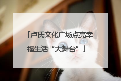 卢氏文化广场点亮幸福生活“大舞台”