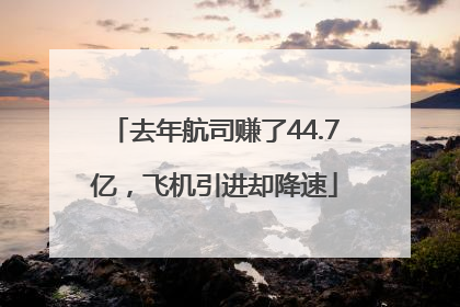 去年航司赚了44.7亿，飞机引进却降速