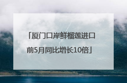 厦门口岸鲜榴莲进口 前5月同比增长10倍