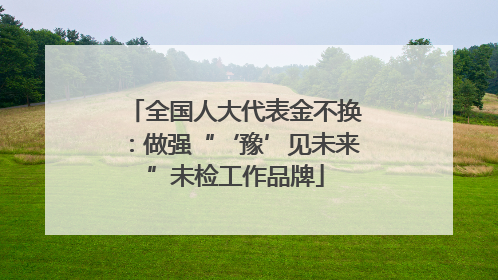 全国人大代表金不换：做强“‘豫’见未来”未检工作品牌