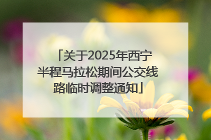 关于2025年西宁半程马拉松期间公交线路临时调整通知