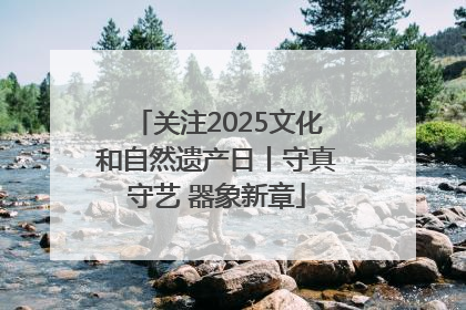关注2025文化和自然遗产日丨守真守艺 器象新章