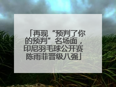 再现“预判了你的预判”名场面，印尼羽毛球公开赛陈雨菲晋级八强