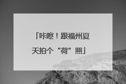 咔嚓！跟福州夏天拍个“荷”照