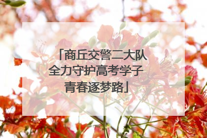 商丘交警二大队全力守护高考学子青春逐梦路