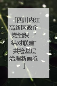 四川内江高新区政企党组织 “结对联建” 共绘基层治理新画卷