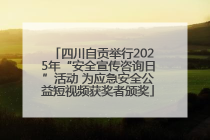 四川自贡举行2025年“安全宣传咨询日”活动 为应急安全公益短视频获奖者颁奖