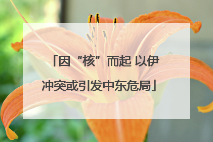 因“核”而起 以伊冲突或引发中东危局