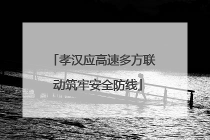 孝汉应高速多方联动筑牢安全防线
